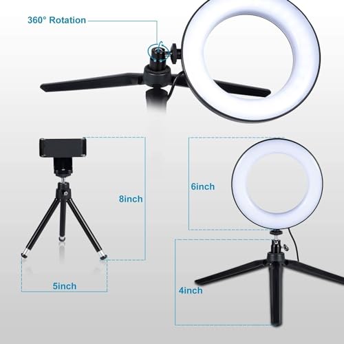 MACTREM 6" Mini Ring Light w/ Stand - image 8