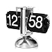 ZoSiP Zegarki stołowe regał zegarki kreatywny mechaniczny zegar stołowy vintage bieg mechaniczny Flip Clock kreatywny zegarek dekoracja stołu sztuka taktgeber (kolor: czarny, rozmiar: 21 x 7,5 x 16 cm)