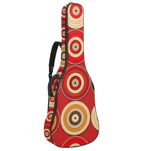Sac pour guitare acoustique étanche multicolore disques rouges 42.9"