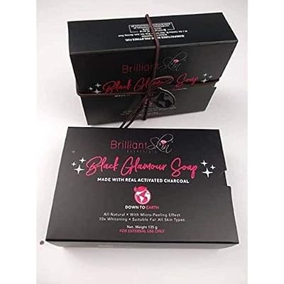 Brilliant Skin Essentials Black Glamour Soap Made With Real Activated Charcoal
