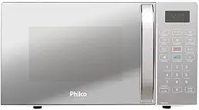Micro-ondas Philco 20 Litros Limpa Fácil Espelhado Branco PMO23EB - 220V