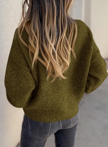 PRETTYGARDEN Cardigan Sweaters for Women Trendy Fall 2025 Long Sleeve Button Down Oversized Chunky Knit Sweater Outerwear