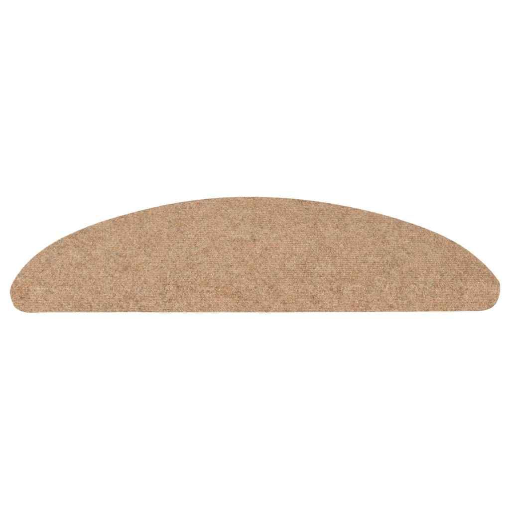 Samoprzylepne maty na schody, z filcu igłowanego, 56 x 17 x 3 cm, beżowe, antypoślizgowe, nadają się do prania, z ochroną przed schodami i hałasem, na drewniane schody, dla zwierząt domowych