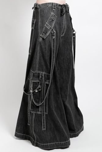 Gothic Raver Pants [Black Denim] XS3