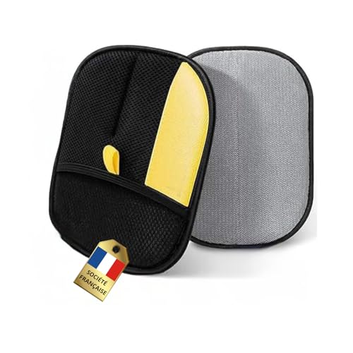 ANIMOVA Gant Anti‑Poils Chat/Chien Double Face – Brosse de Toilettage Réutilisable, Ramasse‑Poils pour Canapé, Tapis, Siège Auto, vêtements (1 pièce)