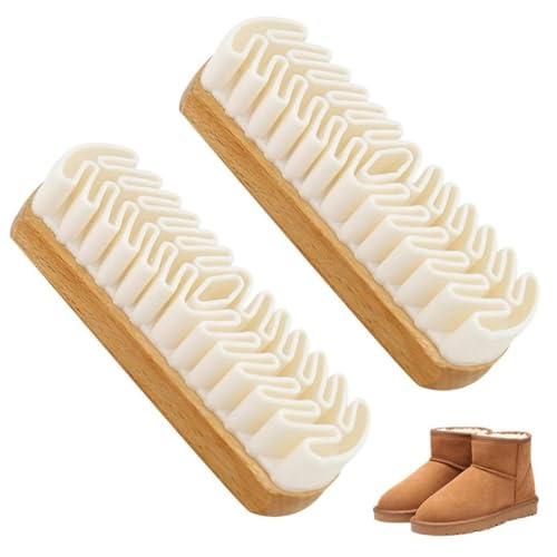 2Pcs Rubber Shoe Brush Suede Brush for Shoes Suede Shoe Brush Enhanced Dust-Absorbing Texture Design for Cleaning Shoes Bags and Jacket