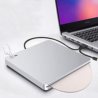 External 3D Blu Ray DVD Drive, USB 3.0 and Type-C Blu Ray CD DVD Drive Player Ultra Slim Slot-in CD DVD Burner with Smart Touch Compatible with Windows XP/7/8/10, Mac OS for MacBook, Laptop, PC