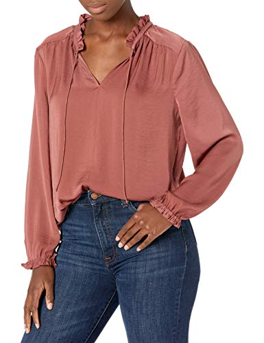 NIC+ZOE Women's Like Poetry Blouse, Apple Butter, XL