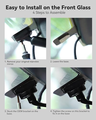 Image of WOLFBOX Model 209 OEM Bracket Fit for 2019-2023 Tesla Model Y, for USB C G840S /G840H /G850 /G900 /G900PRO /G850PRO /G900 Tripro Mirror Dash Cam