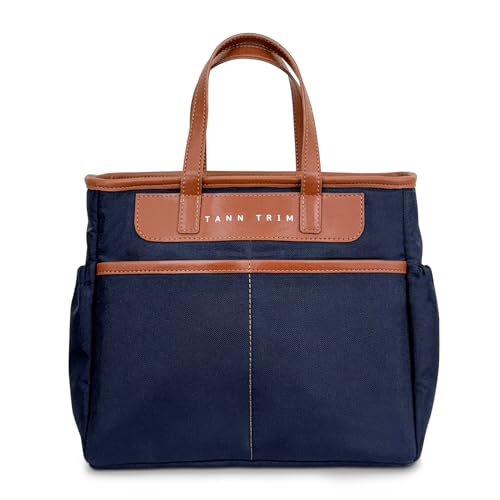 Image of TANN TRIM Blue Insulated Lunch Bag, Reusable and Washable, Office Lunch Bag for Men and Women, Eco-Friendly (Blue)