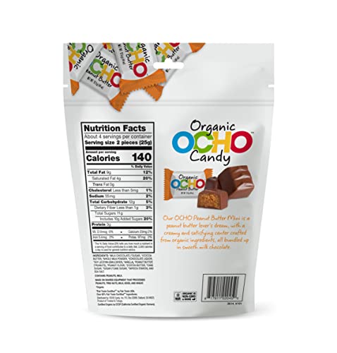 Ocho Organic Milk Chocolate Peanut Butter Minis Pouch (3-Pack) #TOP1