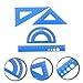 jojofuny 1set Geometry Set Protractor and Triangle Ruler Aluminum Alloy Ruler Drafting Kit for Students and Professionals Precision Measuring Tools for Classroom and Office Use