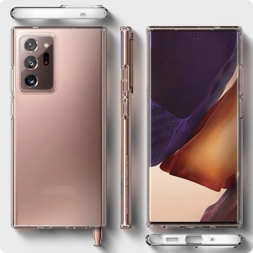 Image of BOXXO Flexible Back Cover for Samsung Galaxy Note 20 Ultra | Back Cover Transparent Clear Shockproof Case Four Corner Protection | Slim Protective Mobile Phone Cover for Samsung Note 20 Ultra