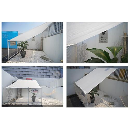 Filet de protection solaire blanc 3x3m idéal pour ombrager un patio ou une serre de jardin - 5