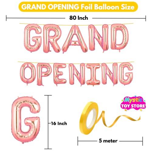 Image of Grand Opening Banner Rose Gold for New Home Office Shop Temple Foil Balloon Decoration Decor Celebration