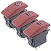 Produktbild ETOPARS 3 X KFZ Wasserdicht Rote Abdeckung Rot Licht Lampe Kippschalter Druckschalter Schalter Wippschalter Instrumententafel 12V 20A 24V 10A