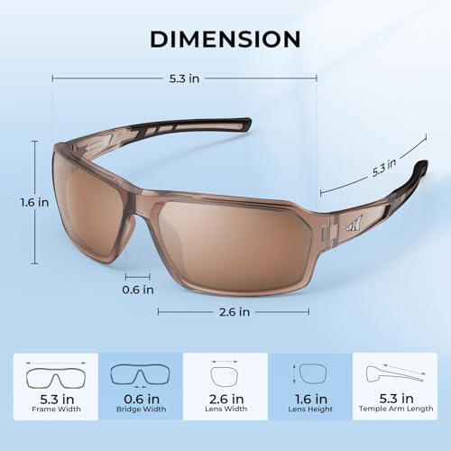 KastKing Chippewa Polarized Sunglasses – UV400 Protection, Full Wrap, 1.0mm TAC Lenses for Fishing, Cycling & Outdoor Sports - image 5