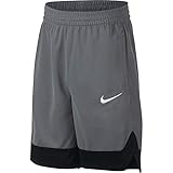 Nike Boy's Icon Basketball Shorts, Boy's Athletic Shorts with Side Pockets, Cool Grey/Black/White, M