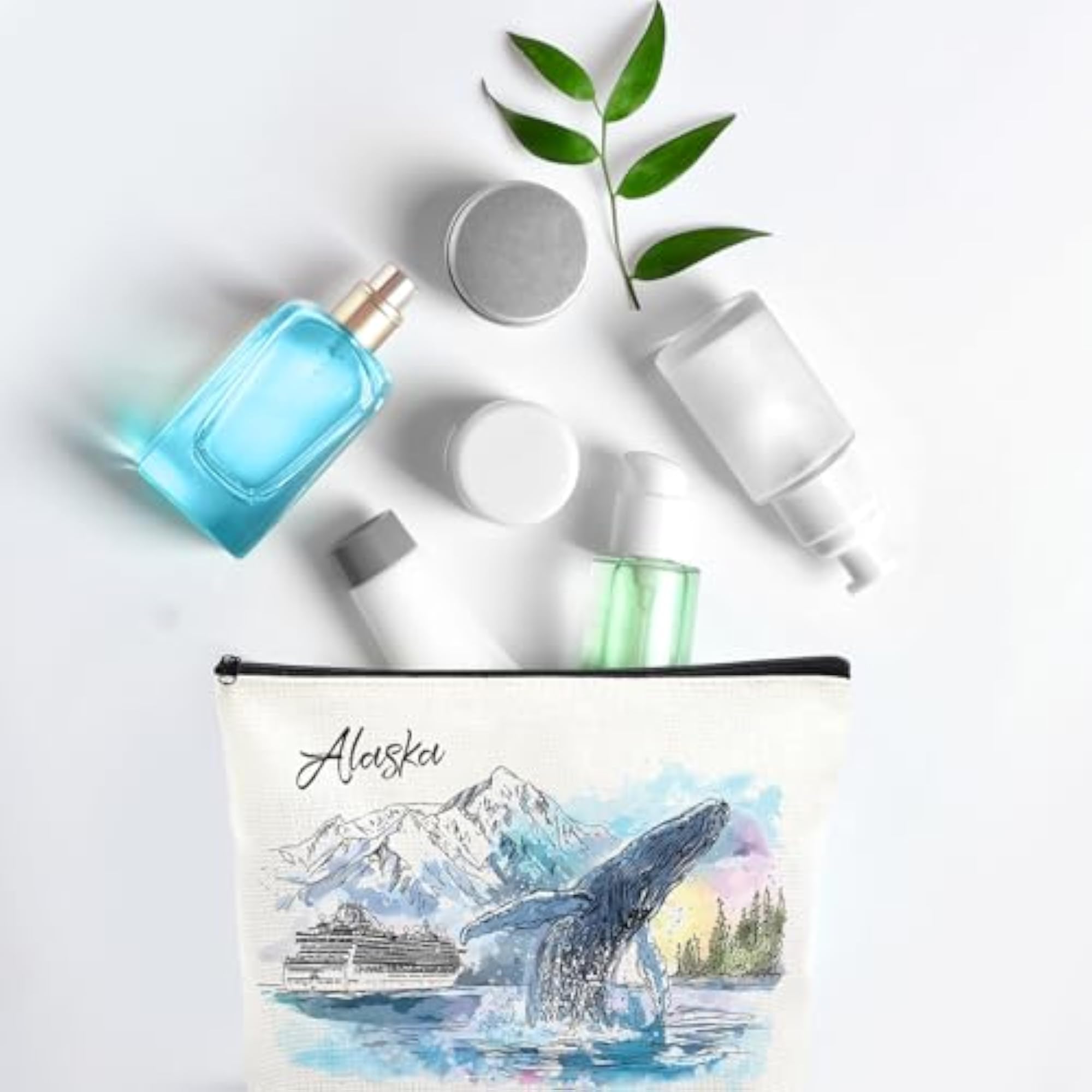 Travel Souvenirs Makeup Bag, Small Cosmetic Pouch for Women