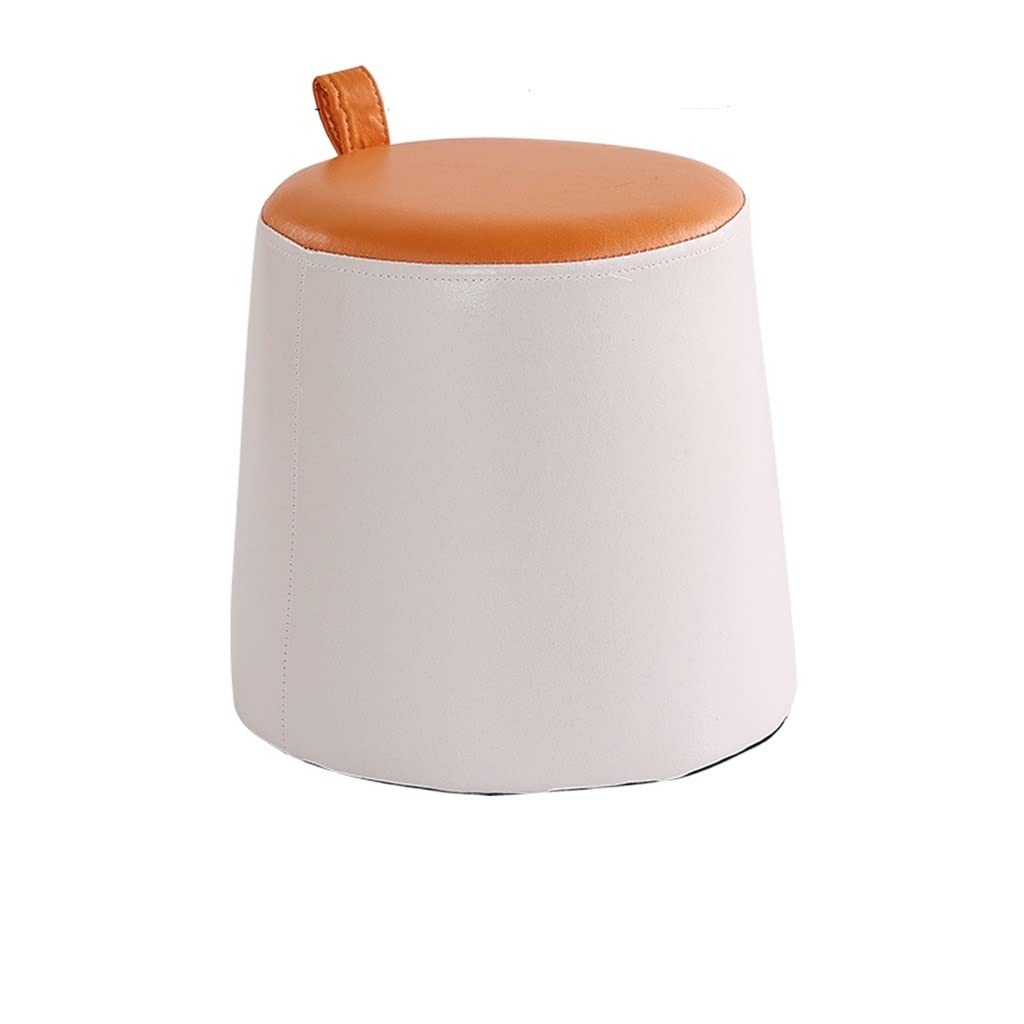 Petit tabouret de canapé circulaire et moelleux, le lot de 3 idéal pour recevoir au salon