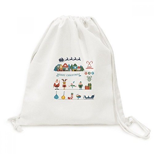 Sac à dos à cordon Toile DIYthinker léger contre la fatigue du dos pour Voyage de Noël