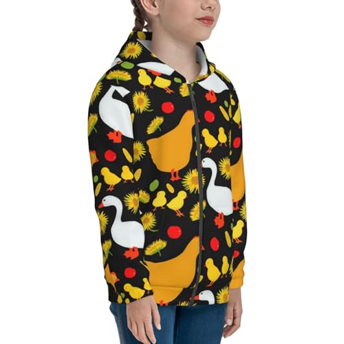Farm Goose Kids Pullover Hoodies Boys Zip Up Sweatshirts Girls Athletic Clothes with Pocket4