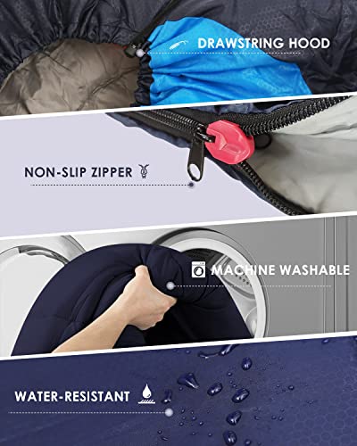 Sleeping Bags For Adults Warm Weather -Backpacking Ultralight Waterproof Sleeping Bag For Boys Girls Youth For Camping Hiking Outdoor Travel Hunting With Compression Sack #TOP4