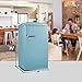 Galanz GLR33MBER10 Retro Compact Refrigerator, Single Door Fridge, Adjustable Mechanical Thermostat with Chiller, Blue, 3.3 Cu Ft