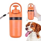 SNIFIT Dog Pooper Scooper for Large Small Dogs - Portable Eco-Friendly Lightweight Poop Scooper for Dogs, Mini Waste Picker for Lawn, Grass, Gravel, and Easy to Carry (7.4 x 2.8in) Orange