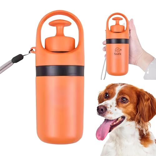 SNIFIT Dog Pooper Scooper for Large Small Dogs - Portable Eco-Friendly Lightweight Poop Scooper for Dogs, Mini Waste Picker for Lawn, Grass, Gravel, and Easy to Carry (7.4 x 2.8in) Orange