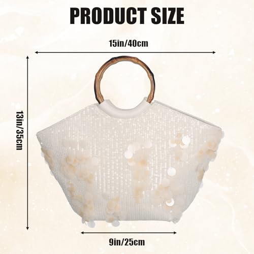Bolso Tote Resort con Lentejuelas para Mujer miniatura 3