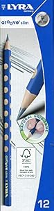 Crayons Graphite Groove Slim Lyra HB Ergonomiques - Lot de 12