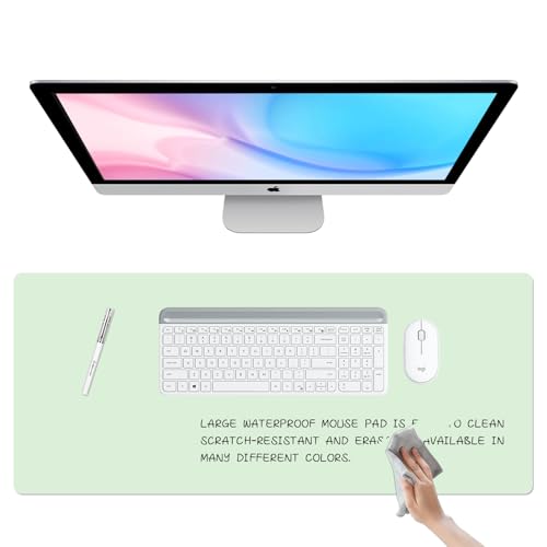 Image of Dry Erase Desk Mat, Erasable Writing White Board for Making Plans | Waterproof Desk Pad, Non-Slip Large Desktop Protector for Office, Home, School 31 inchx13 inch