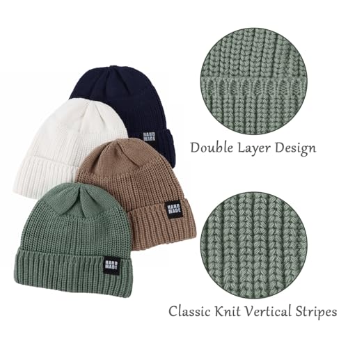 JANGANNSA Simple Knitted Baby Beanie Hip-Hop Boys Winter Hat Toddler Kids Bonnet for Girls 0-5Y4