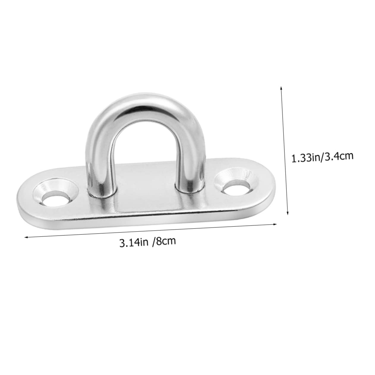 SUPVOX 2 Pack Ceiling Hooks U-Shaped Swing Hangers for Hammock Stainless Steel Easy Install Waterproof for Outdoor Swing Home Gym Equipment