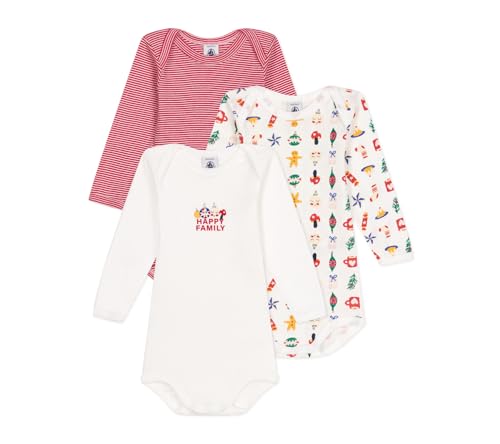 Petit Bateau A0BFM Langarm-Bodys Unisex Baby Variante 1 6 Monate