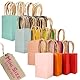 Gcardist 32 Stück Mini Papier Gunst Taschen mit Griffen 6x4.5x2.5 16 Regenbogen Farben Kleines Geschenk Kraft Party behandeln Taschen (12x6x15cm，Mini Größe)