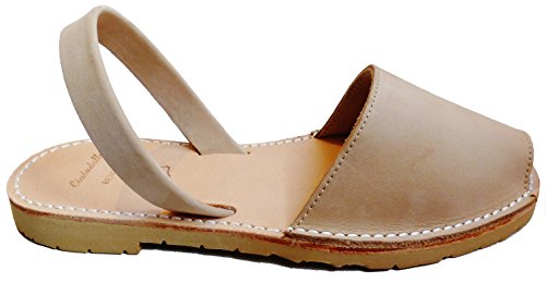 Avarcas Menorquinas con Suela Beige, Abarcas, Albarcas, Sandalias (41, Visón Suela Beige)