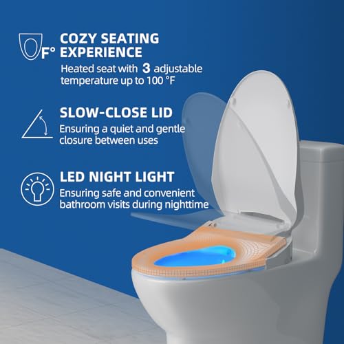 Jevinni A10001028 Bidet Toilet Seat - Round Smart Toilet Seat thumb #1
