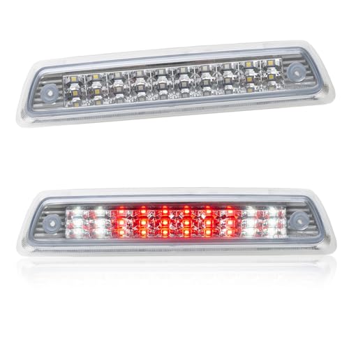 Image of Third 3rd Brake Light LED High Mount Stop Light for 2009-2014 Ford F150, 10-14 Lincoln Mark LT, Rear Center Cab Roof Tail Cargo Lamp, NOT FIT SVT Raptor&Models with Hill Descent Control (Chrome)