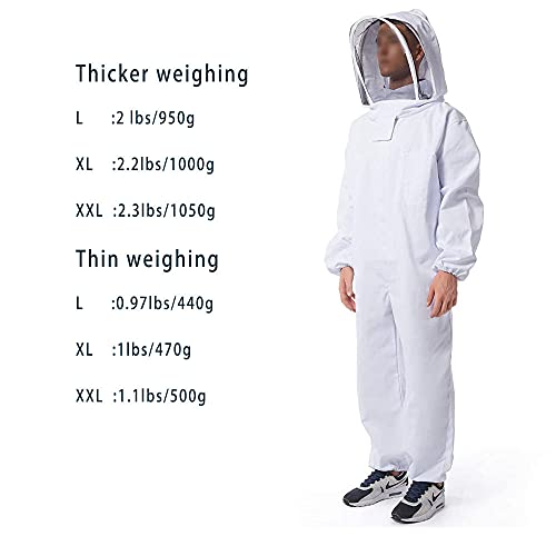Imker-Anzug mit Ziegenleder Imker-Handschuh, Ganzkörper-belüfteter Bienenzüchter, Schutzanzug, Bienenzucht… – Bild 7