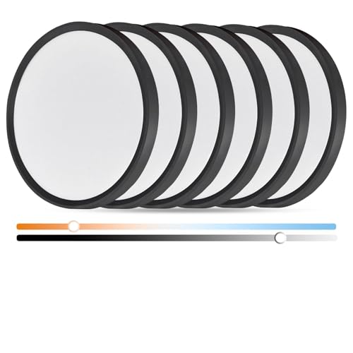 Dimmable 12Inch LED Flush Mount Ceiling Light, 24W, 2520LM, 2700K/3000K/4000K/5000K/6000K