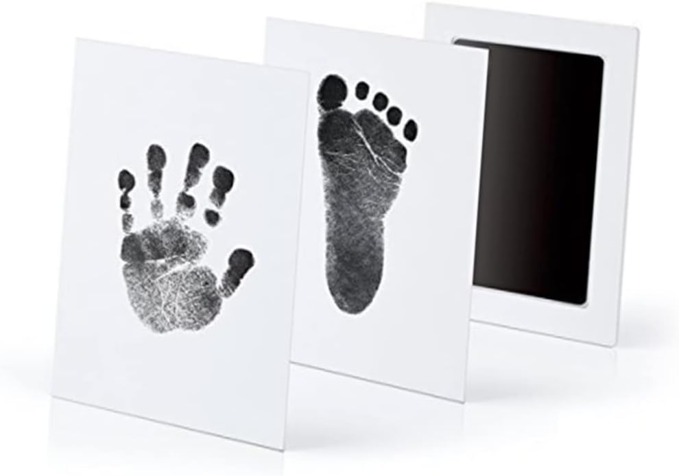 Yardwe Hand and Foot Print Photo Frame Handprint Kit Footprint Kit Footprint Frame Handprint and Footprint Frame Photo Frames Wooden