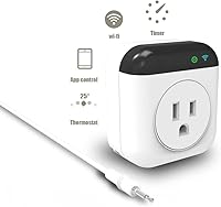 Vista 8 de Enchufe de termostato WiFi inteligente programable, mini controlador de temperatura, enchufe enchufable, control de aplicación, control de voz