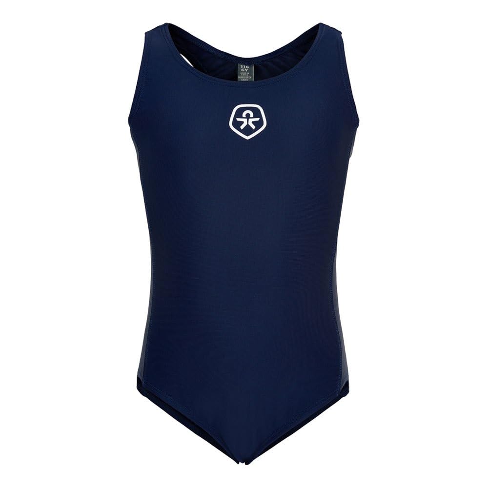 Color Kids 116 Maillot de Bain Solide pour Fille UPF + 57 Bleu