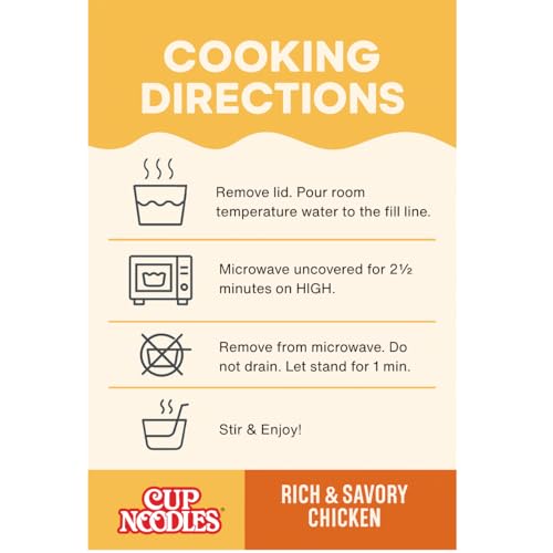 Nissin Cup Noodles Protein Ramen, Chicken Flavor with Bone Broth, 16g Protein, 2.54 Ounce Cup (Pack of 6) - Thumbnail 5