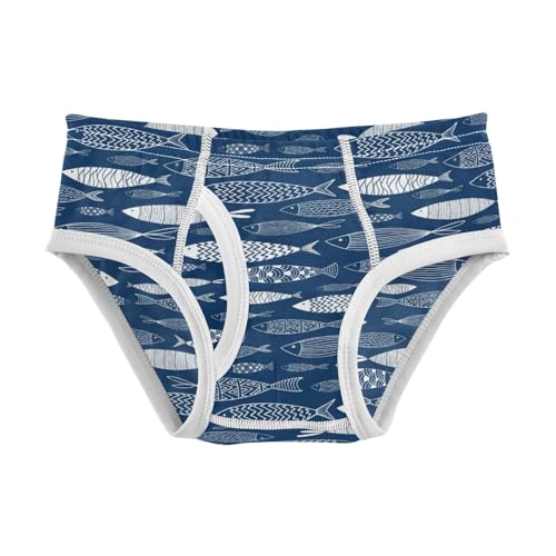 Boys' Exclusive Briefs Toddler Underwear 95% Combed Cotton Boxerbriefs 2T Fish Pattern 19