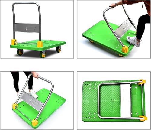 Carretilla plegable con plataforma 72x46 cm verde miniatura 4