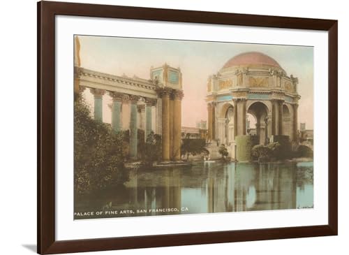 ART.COM Wall Art Print Palace of Fine Arts, San Francisco, California on Brown Frame, 44" x 32"