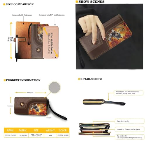 Lotusorchid Wallet Purse Shoulder Bag Set for Women, PU Leather Handbag Shoulder Bag and Wallet2